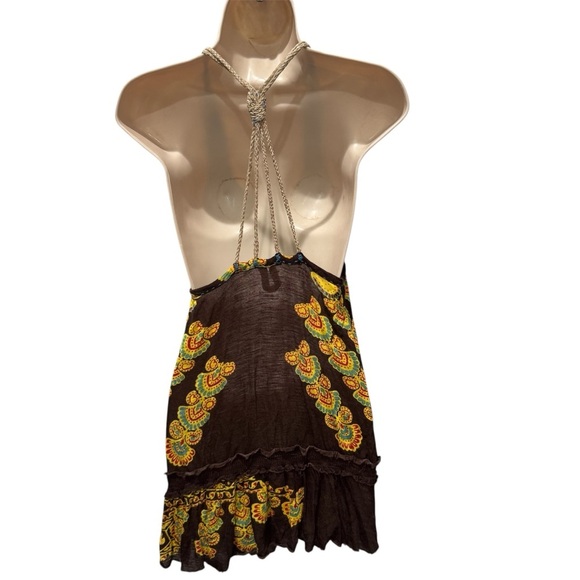 Free People Boho Tunic Dress Sz S Beach Cover Up ASO Miley Cyrus Ashley Tisdale - Picture 6 of 13